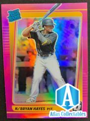 2021 Donruss Optic Ke’Bryan Hayes RC Pink Prizm RATED ROOKIE Pirates #43 Pirates